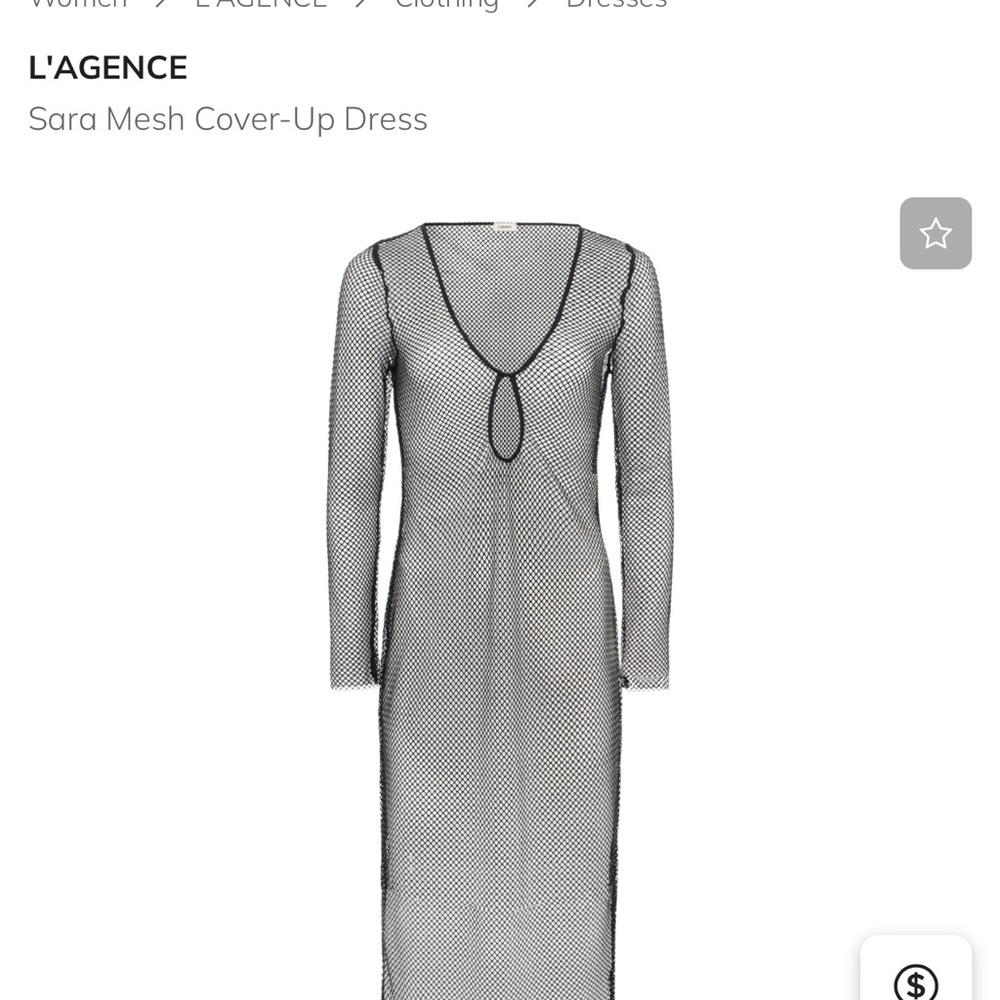 L'AGENCE Sara Mesh Cover-
Up dress - Picture 1 of 8